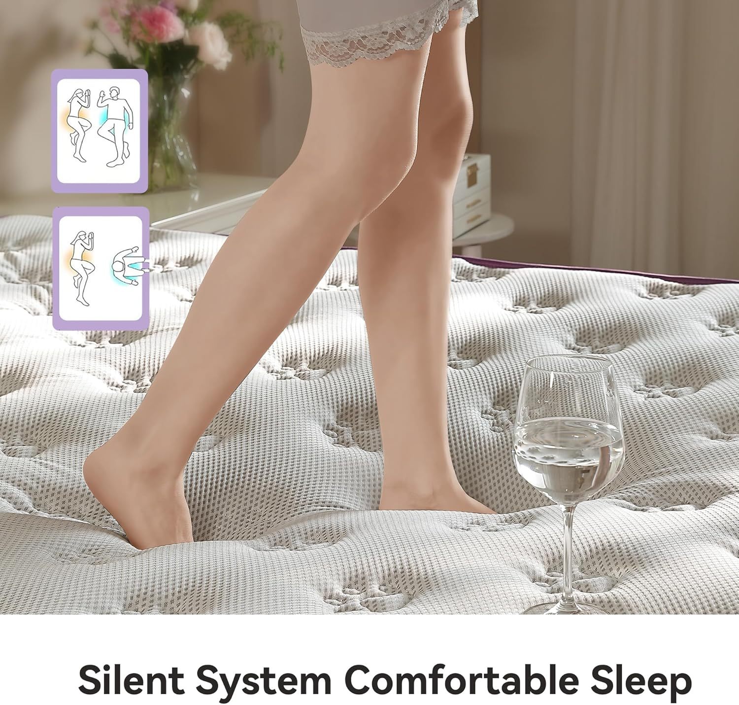 12 inch Hybrid Mattress with Gel Memory Foam, Pocket Spring Upgraded Spinal Support