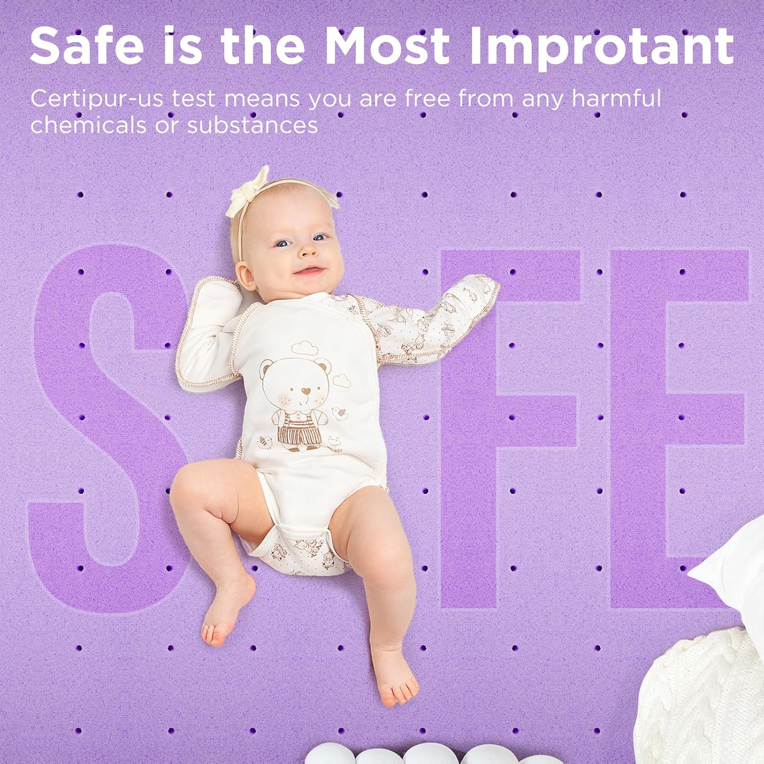 BedsPick Mattress Topper Queen Memory Foam