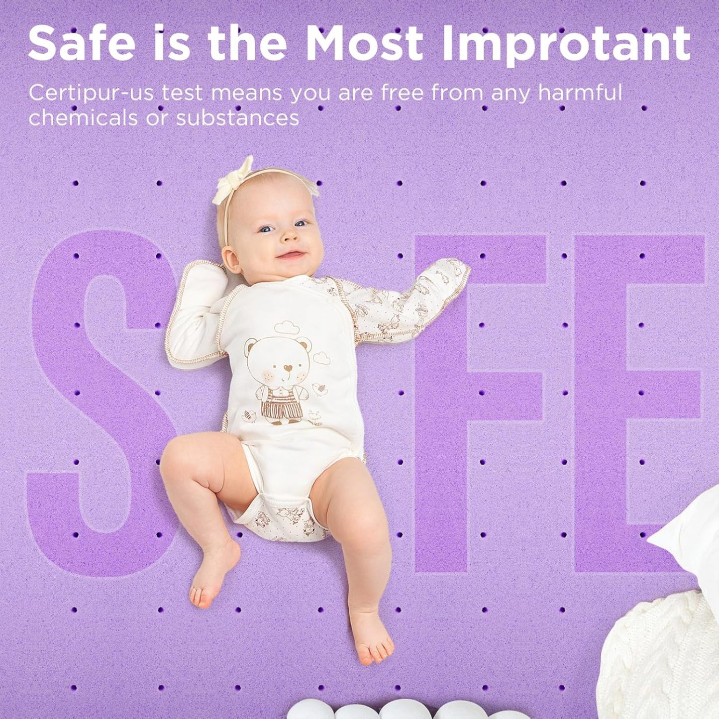 BedsPick Mattress Topper Queen Memory Foam