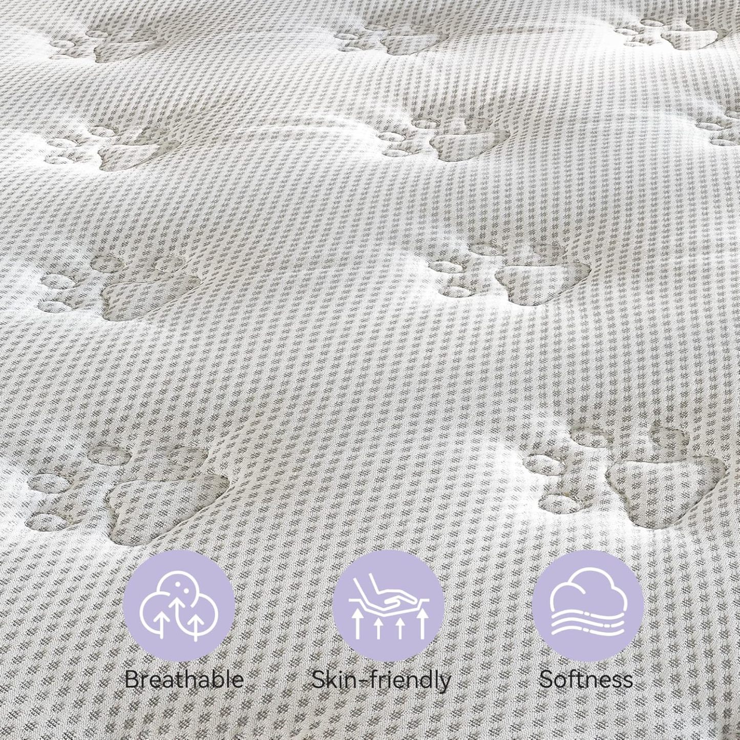 12 inch Hybrid Mattress with Gel Memory Foam, Pocket Spring Upgraded Spinal Support