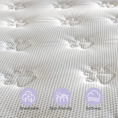 12 inch Hybrid Mattress with Gel Memory Foam, Pocket Spring Upgraded Spinal Support