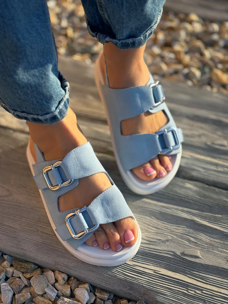 Blue Sky Square Lock Toe Shoes