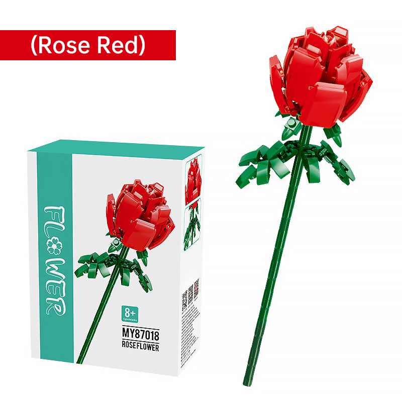 Rose Red  Bouquet Jigsaw Puzzle Blocks-Eternal Flower