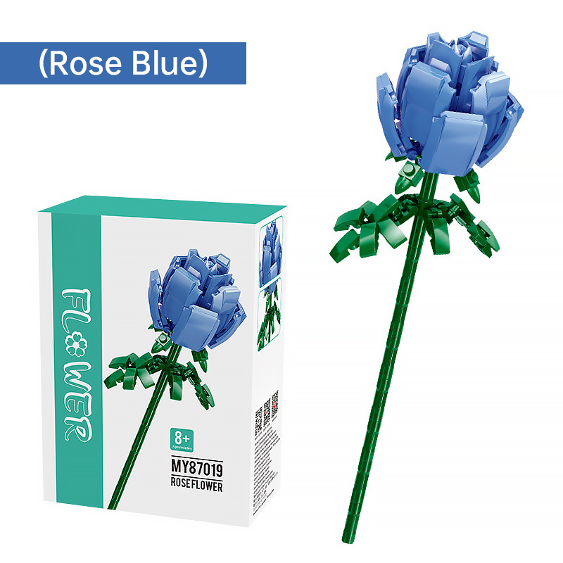 Rose Blue  Bouquet Jigsaw Puzzle Blocks-Eternal Flower