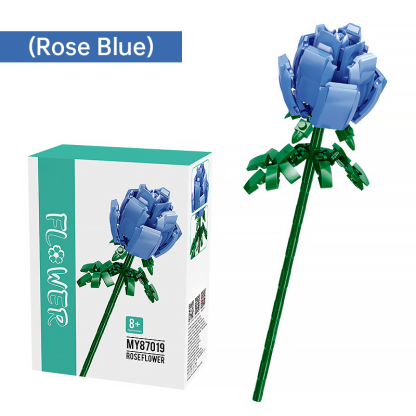 Rose Blue  Bouquet Jigsaw Puzzle Blocks-Eternal Flower