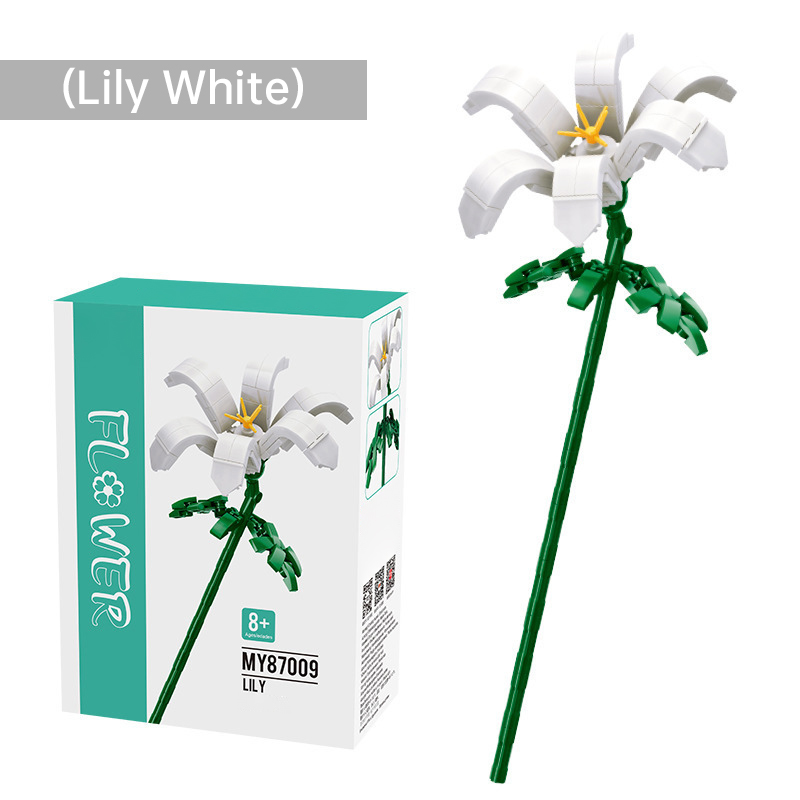 Lily White Bouquet Jigsaw Puzzle Blocks-Eternal Flower