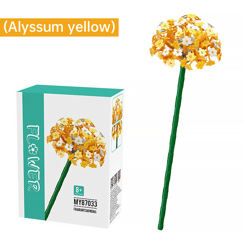 Alyssum yellow  Bouquet Jigsaw Puzzle Blocks-Eternal Flower