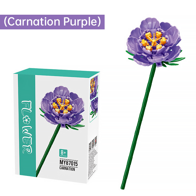 Carnation Purple Bouquet Jigsaw Puzzle Blocks-Eternal Flower