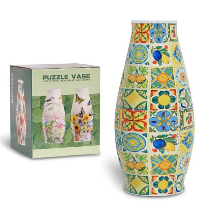 3D Geometric Lighted Puzzle Vase - (152 pieces)💡