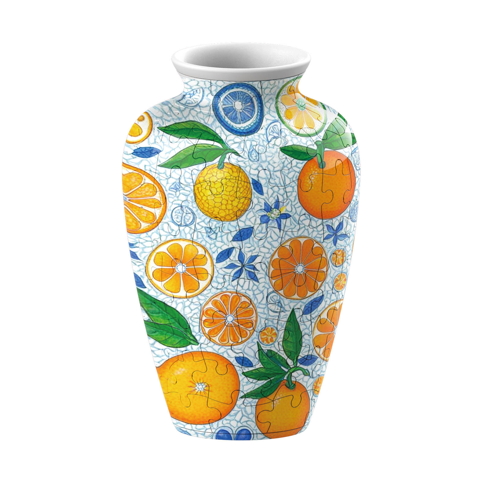 Ice-cold Refreshing Mandarin Orange -Summer Only Series Puzzle Short-Necked Vase  - (120 Pieces) 