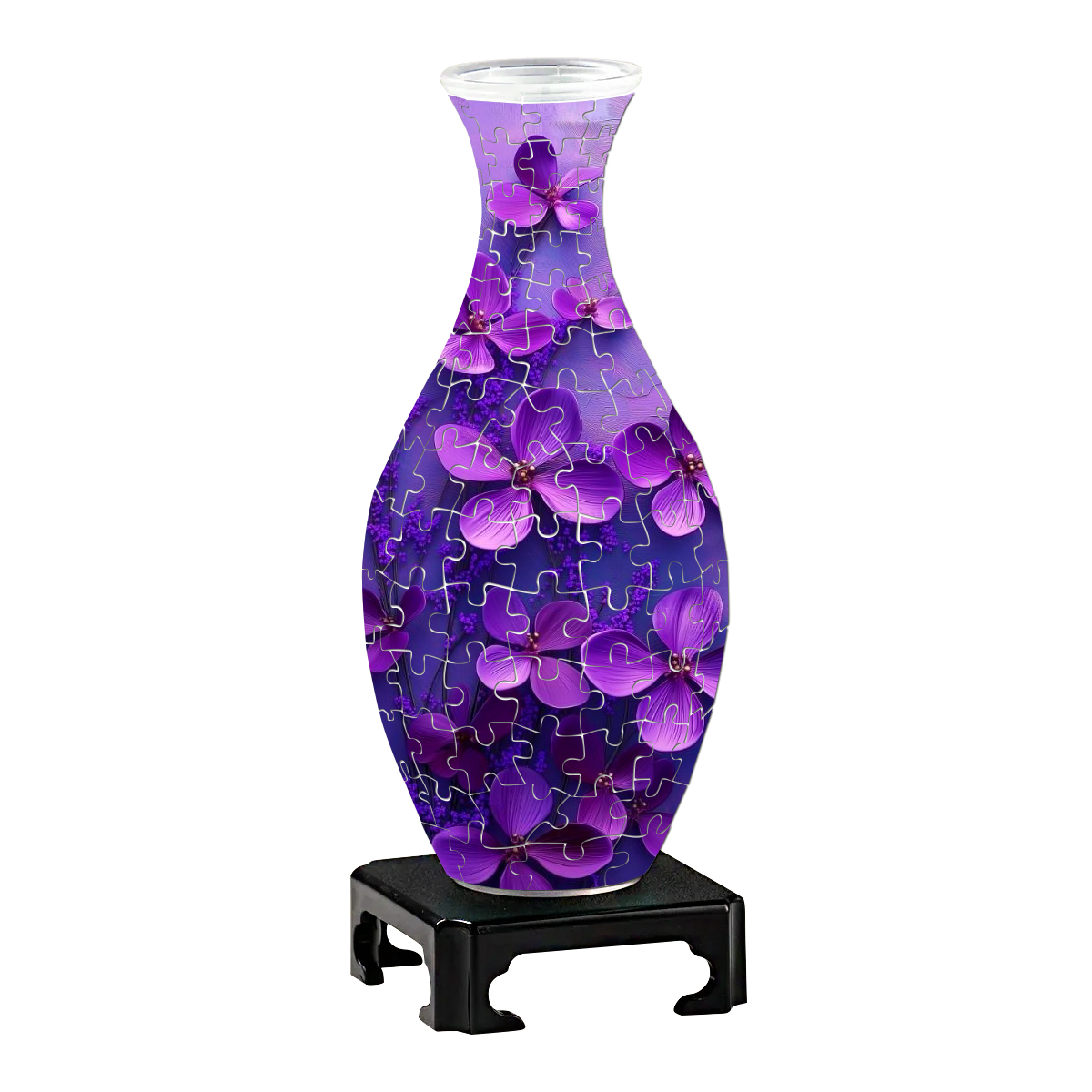 Purple Charm Of Four-Character Flowers Series Puzzle Vase - (160 Pieces)