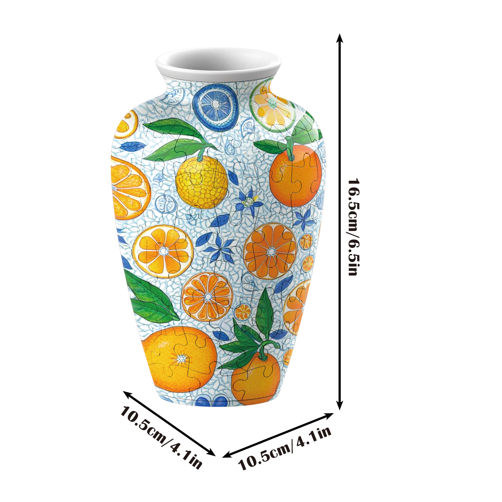 Ice-cold Refreshing Mandarin Orange -Summer Only Series Puzzle Short-Necked Vase  - (120 Pieces) 