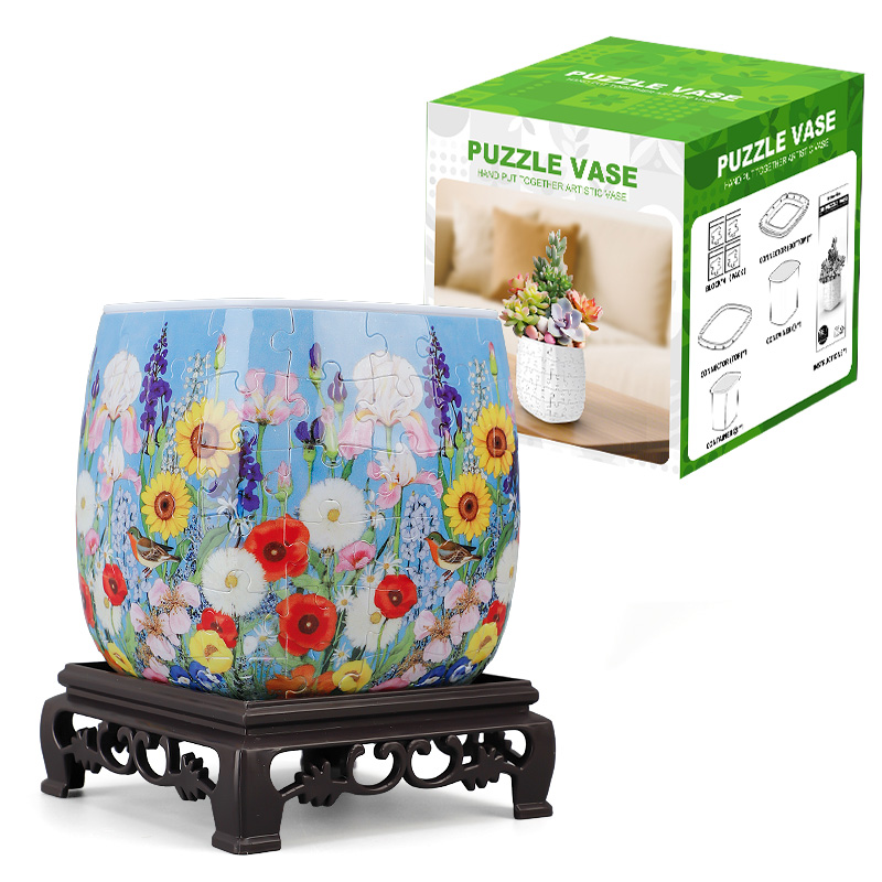 3D Flower Of Summer Is Enthusiasm Flower Pot Puzzle - ( 96 Piece )