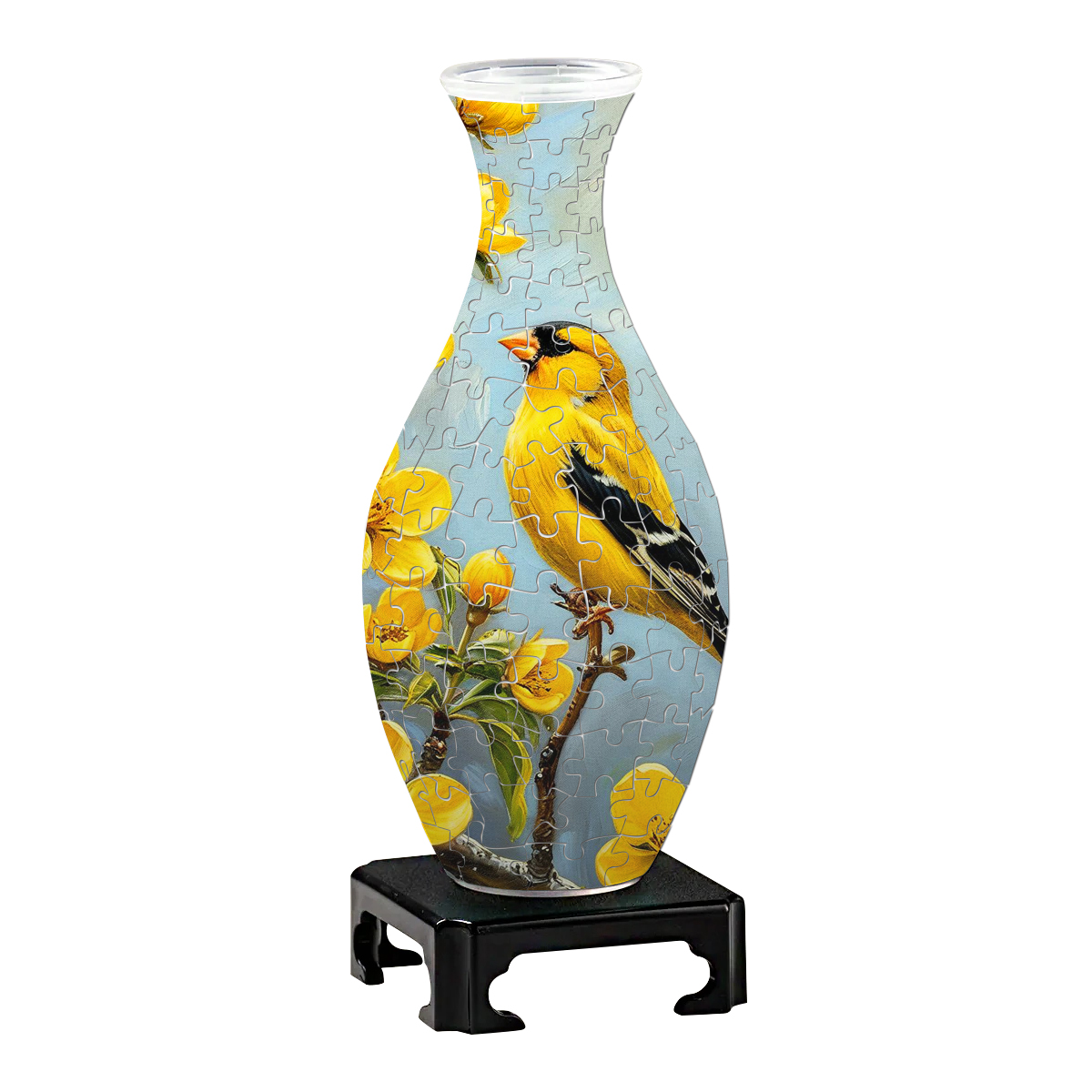 Goldfinch And Yellow Pear Flower Series Puzzle Vase - (160 Pieces)