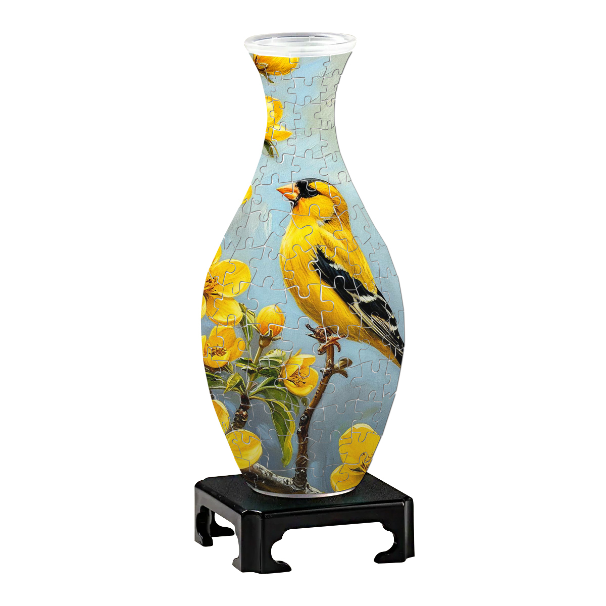 Goldfinch And Yellow Pear Flower Series Puzzle Vase - (160 Pieces)