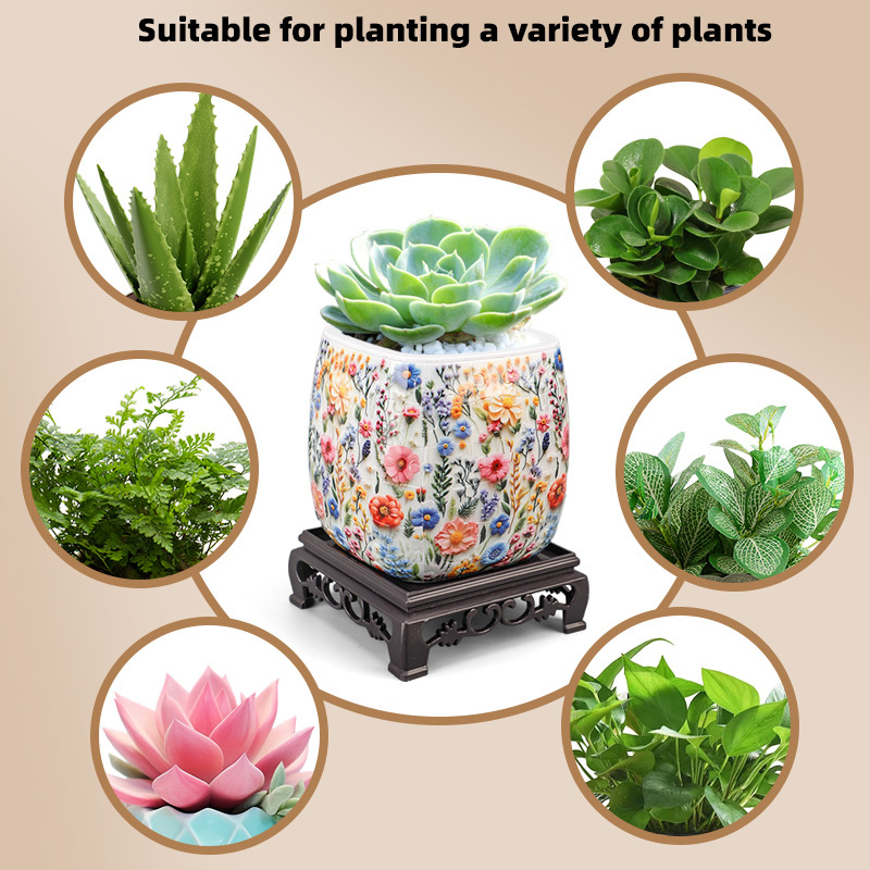 3D Multi Color Hollyhock Flower Pot Puzzle - ( 96 Piece )