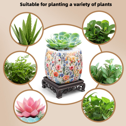 3D Multi Color Hollyhock Flower Pot Puzzle - ( 96 Piece )