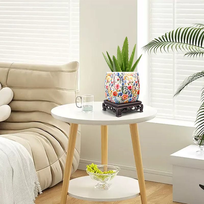 3D Multi Color Hollyhock Flower Pot Puzzle - ( 96 Piece )