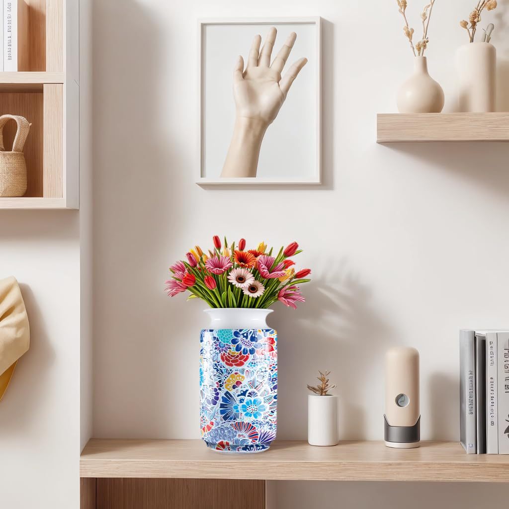 3D Five-Color Mosaic Flower Style Puzzle Jar - (162 Pieces)