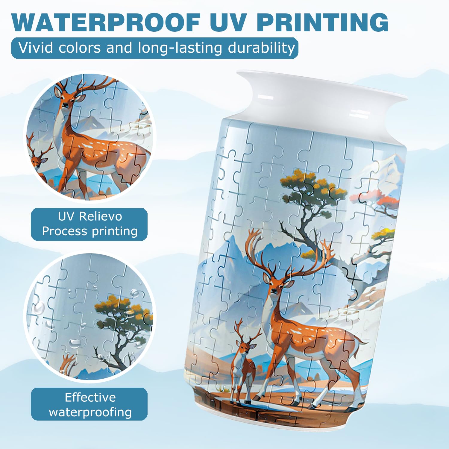 3D Sika Deer Style Puzzle Jar - (162 Pieces)