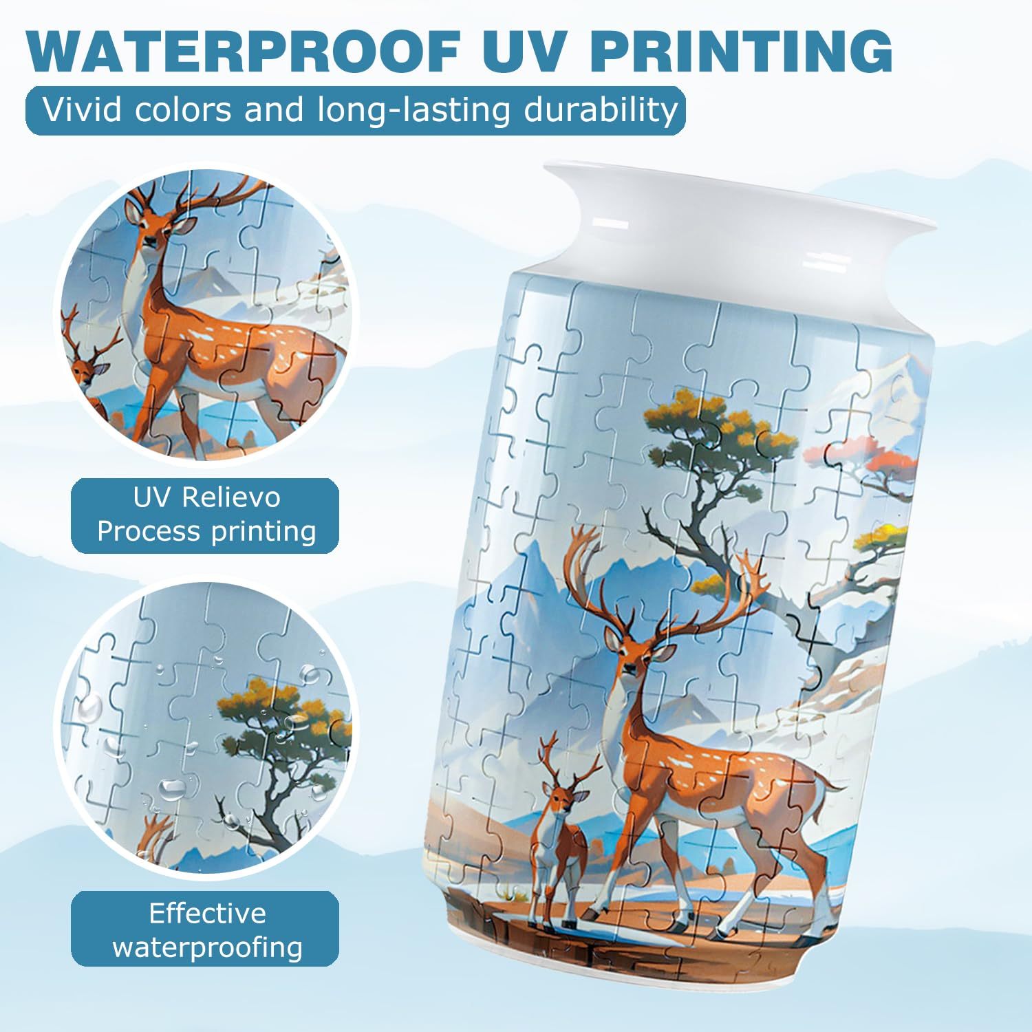 3D Sika Deer Style Puzzle Jar - (162 Pieces)