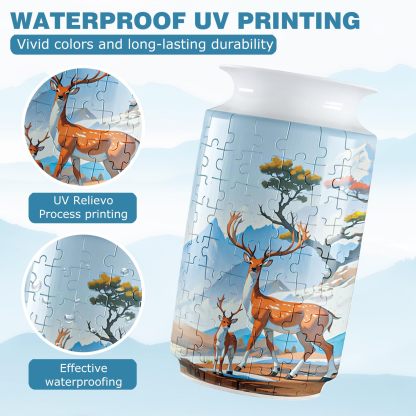 3D Sika Deer Style Puzzle Jar - (162 Pieces)