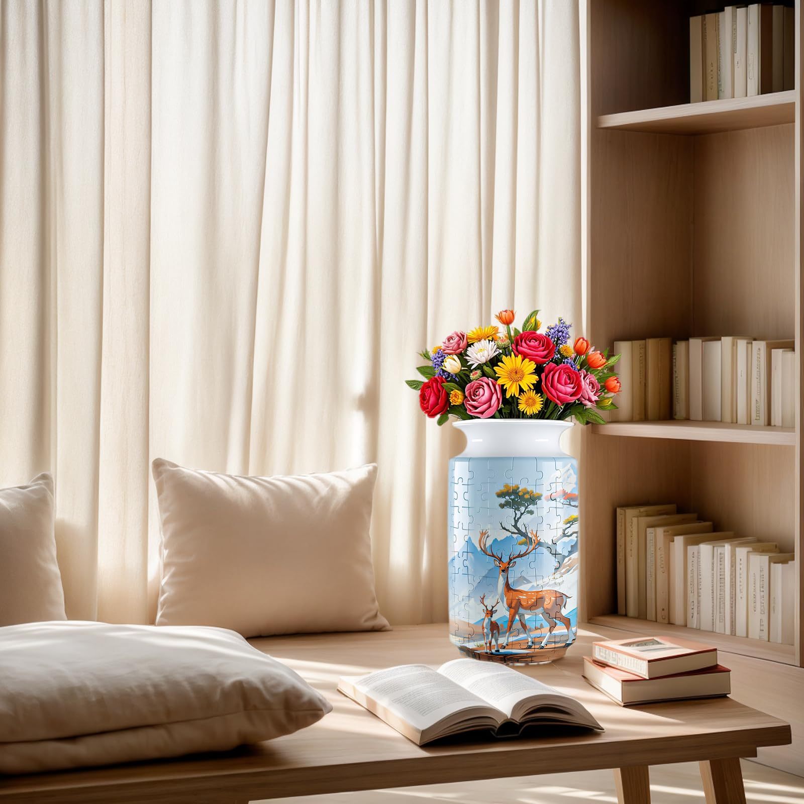 3D Sika Deer Style Puzzle Jar - (162 Pieces)