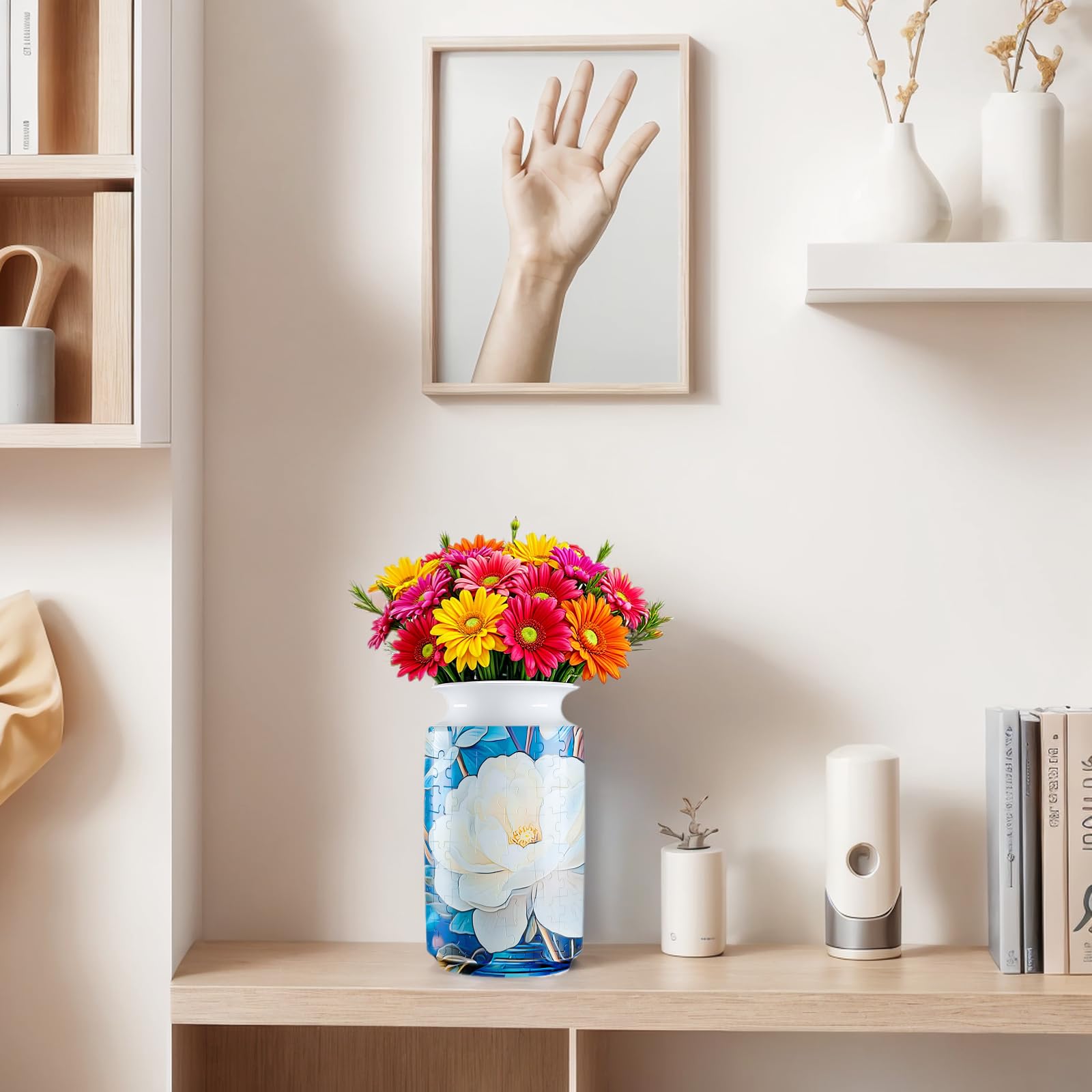 3D White Orchid Style Puzzle Jar - (162 Pieces)