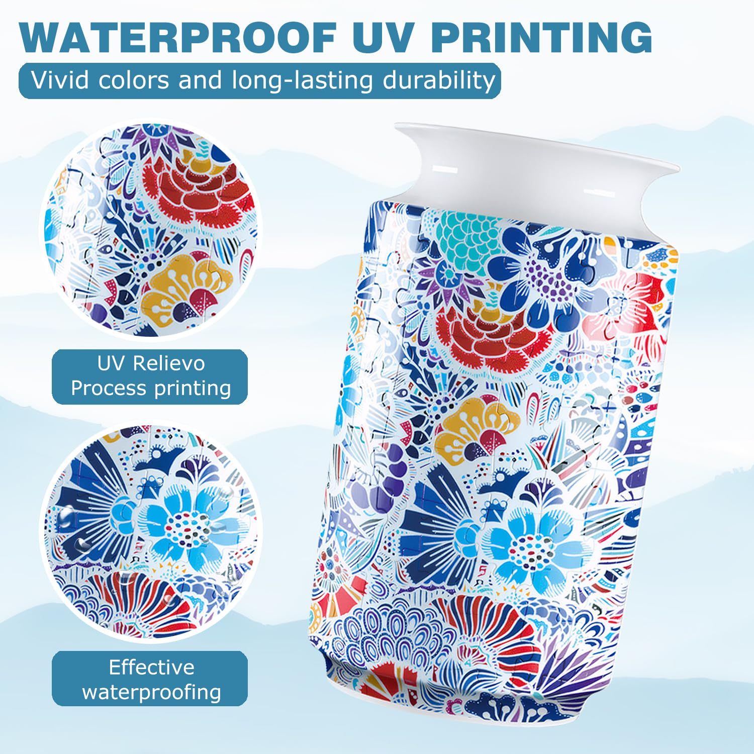 3D Five-Color Mosaic Flower Style Puzzle Jar - (162 Pieces)