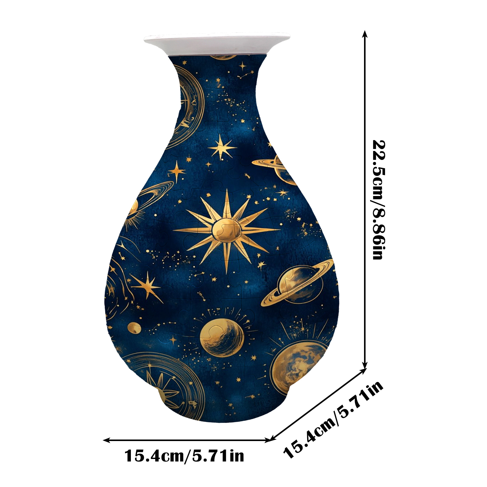 3D Interstellar Space Adventure Series Puzzle Round Belly Vase - (162 Pieces)