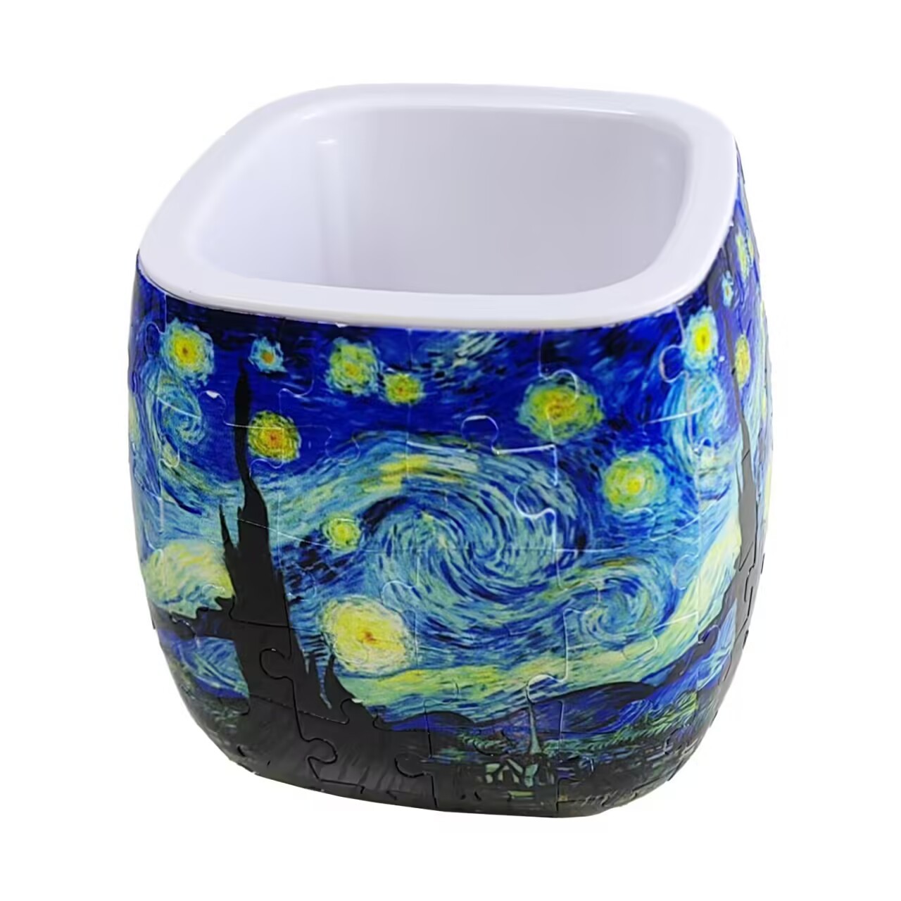 3D The Starry Night Flower Pot Puzzle - ( 96 Piece )
