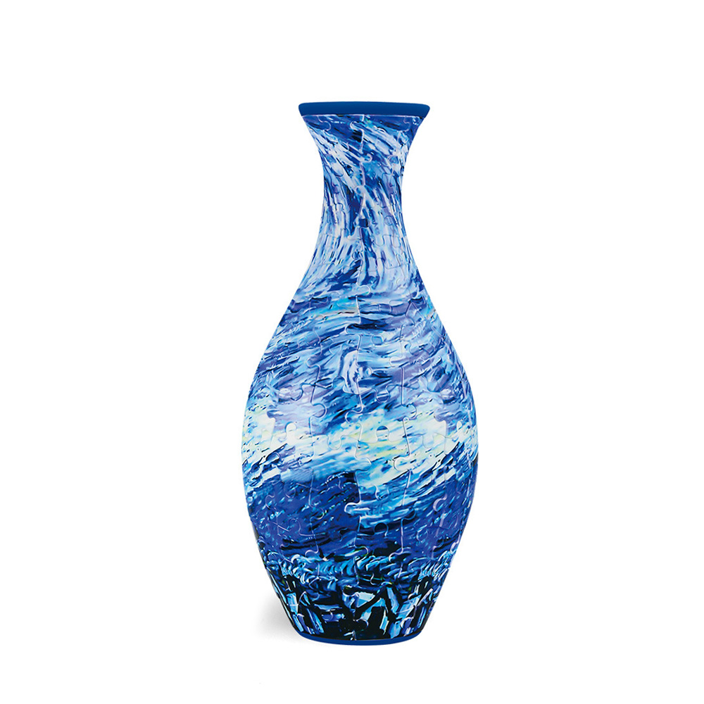 3D Moonlit Night Sky Oil Painting Puzzle Vase - (160 Pieces)