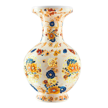 3D Yellow Sunflower Style LED Light Puzzle Medium Vase - (200Pieces)💡