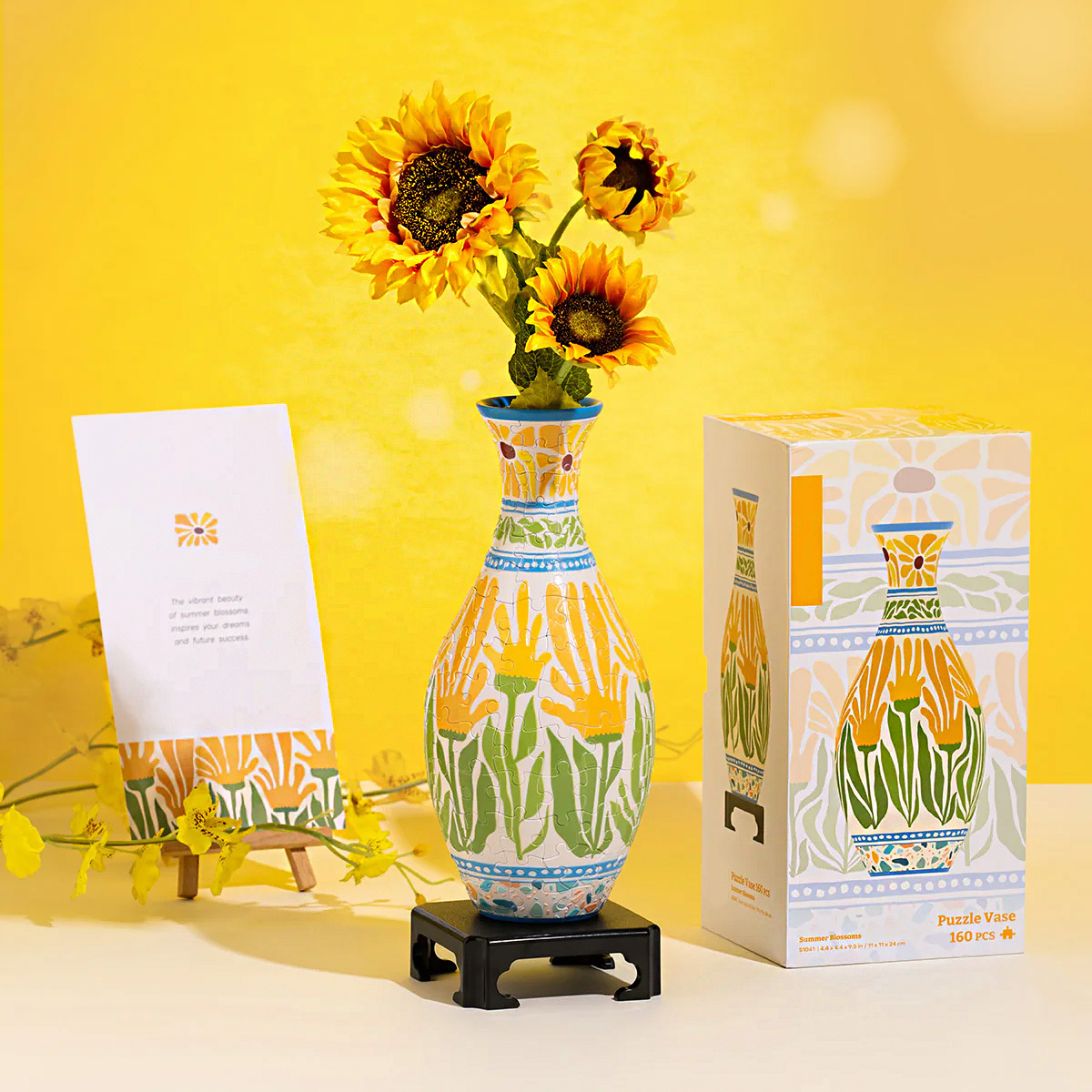 Summer Blossoms Vase Puzzle - (160 Piece)