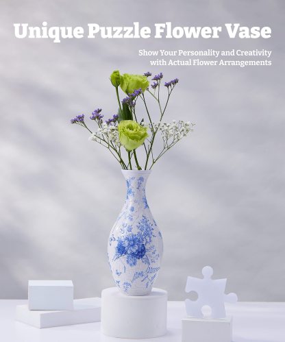 3D Linear Vintage Chrysanthemum Puzzle Vase - (160 Pieces) – eunisie