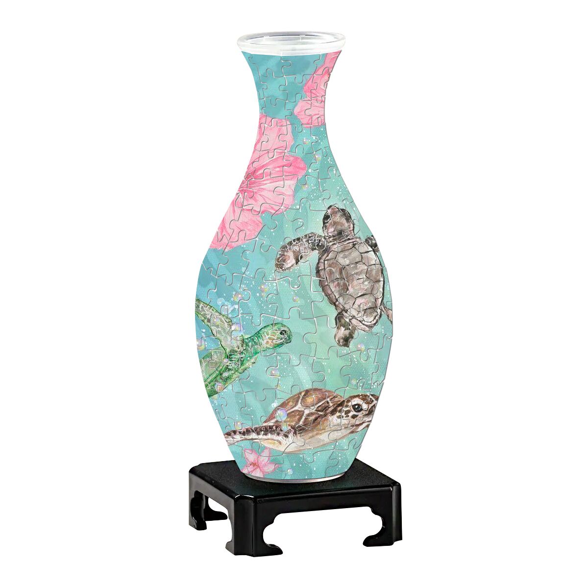 3D Turtle And Lily Series Puzzle Vase - (160 Pieces)