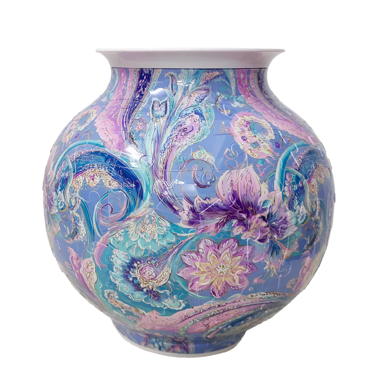 3D Painted Series Round Flowerpot Puzzle