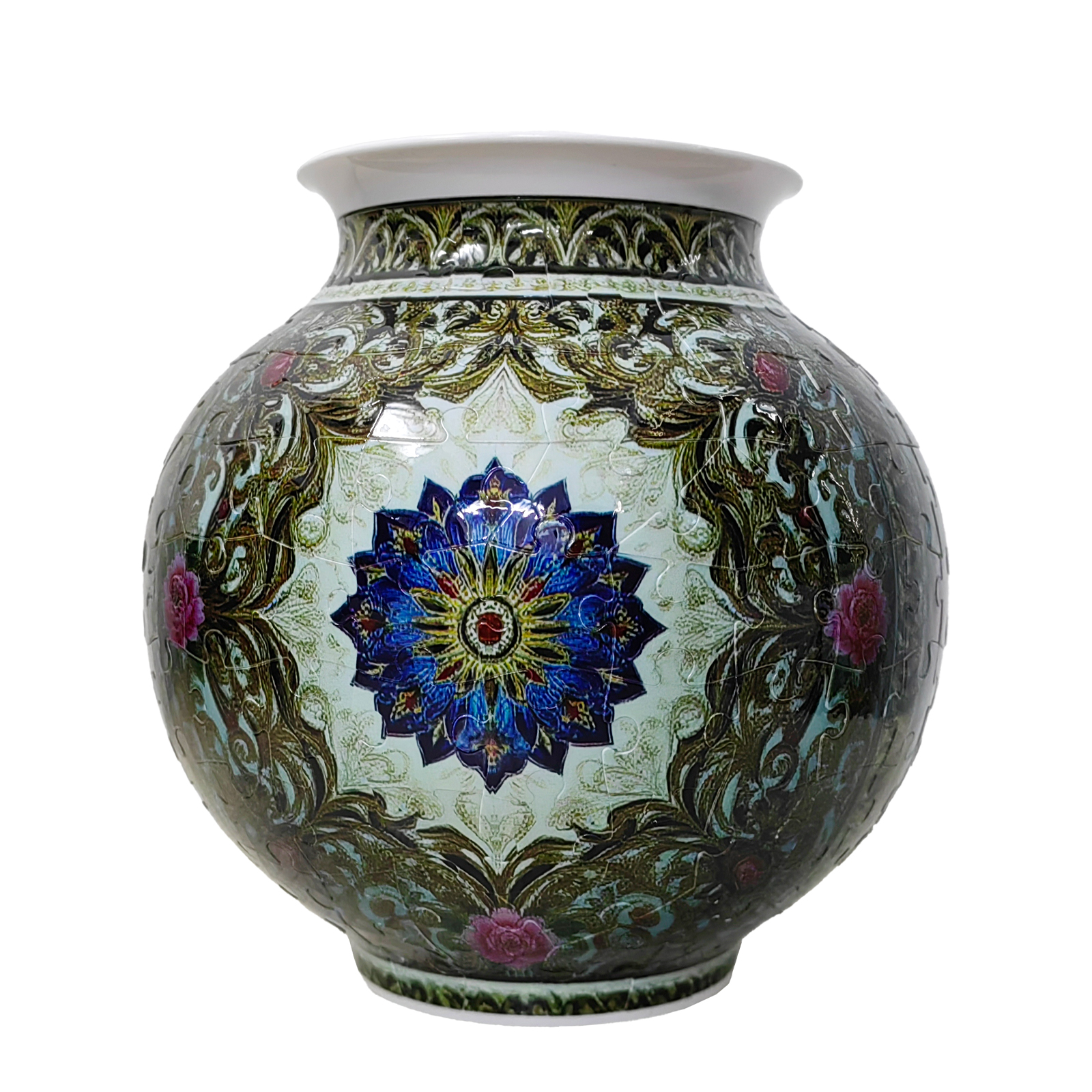 3D Geometric Floral Series Round Flowerpot Puzzle