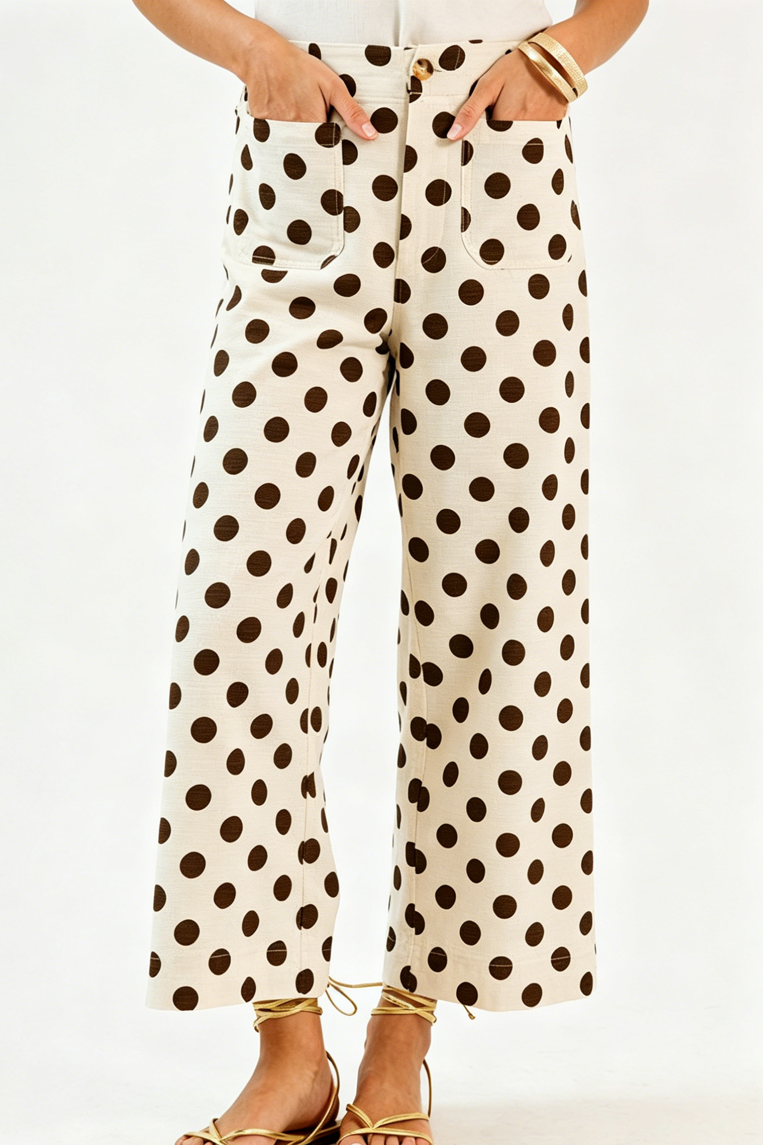 Polka Dot Pocket Pants