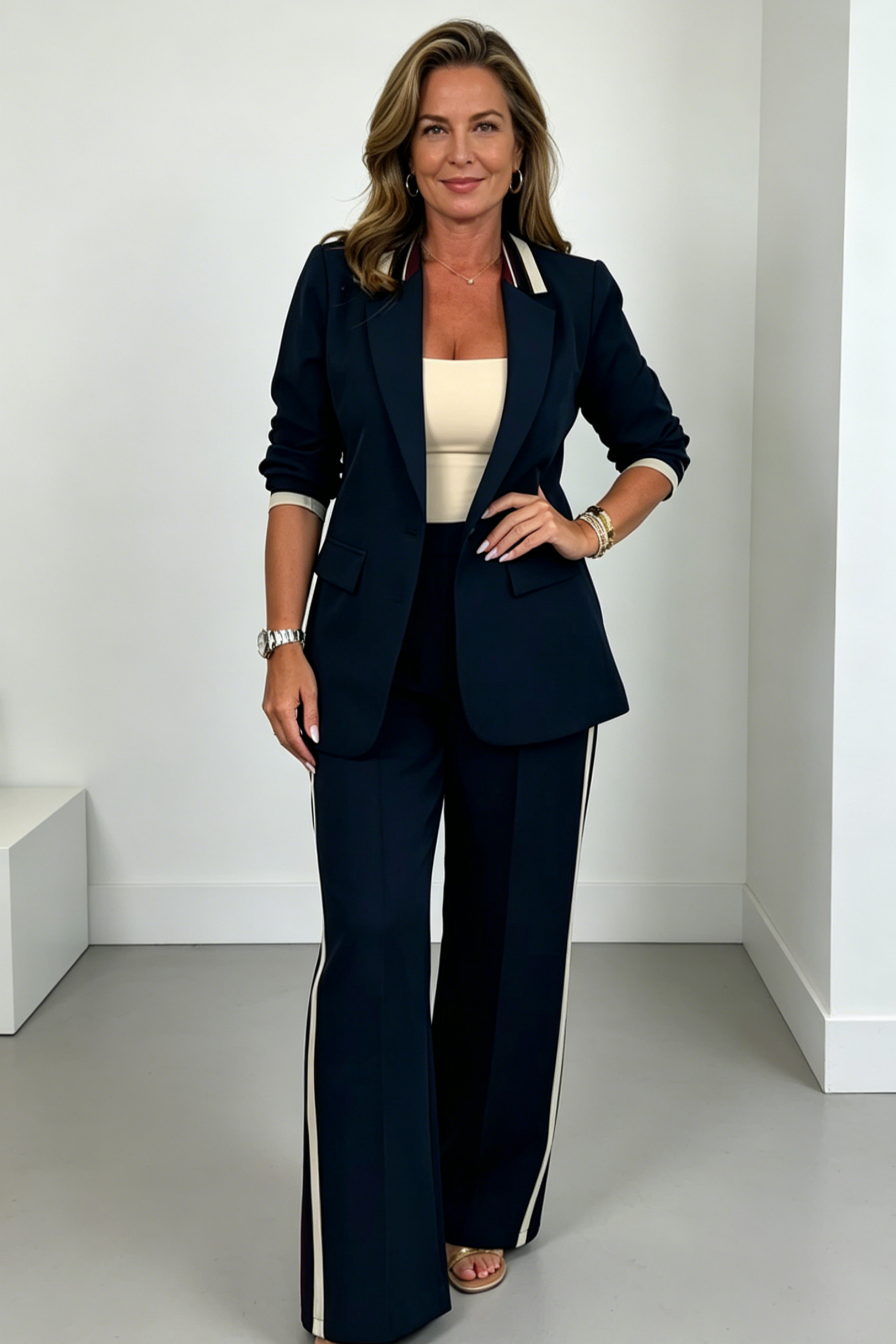 Side Stripe Trouser & Blazer Suit