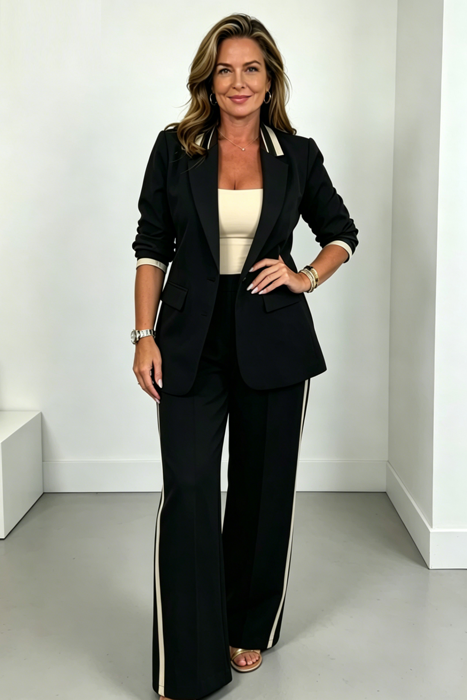 Side Stripe Trouser & Blazer Suit