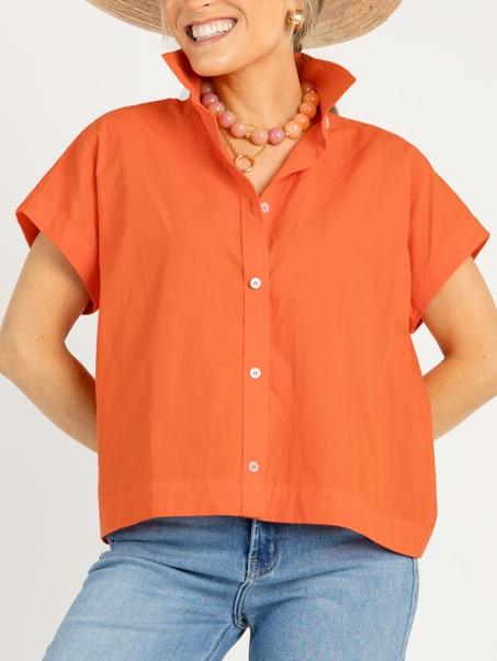 Papaya Button Up Shirt