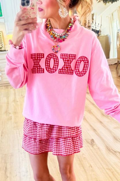 XOXO Mock Neck Sweatshirt