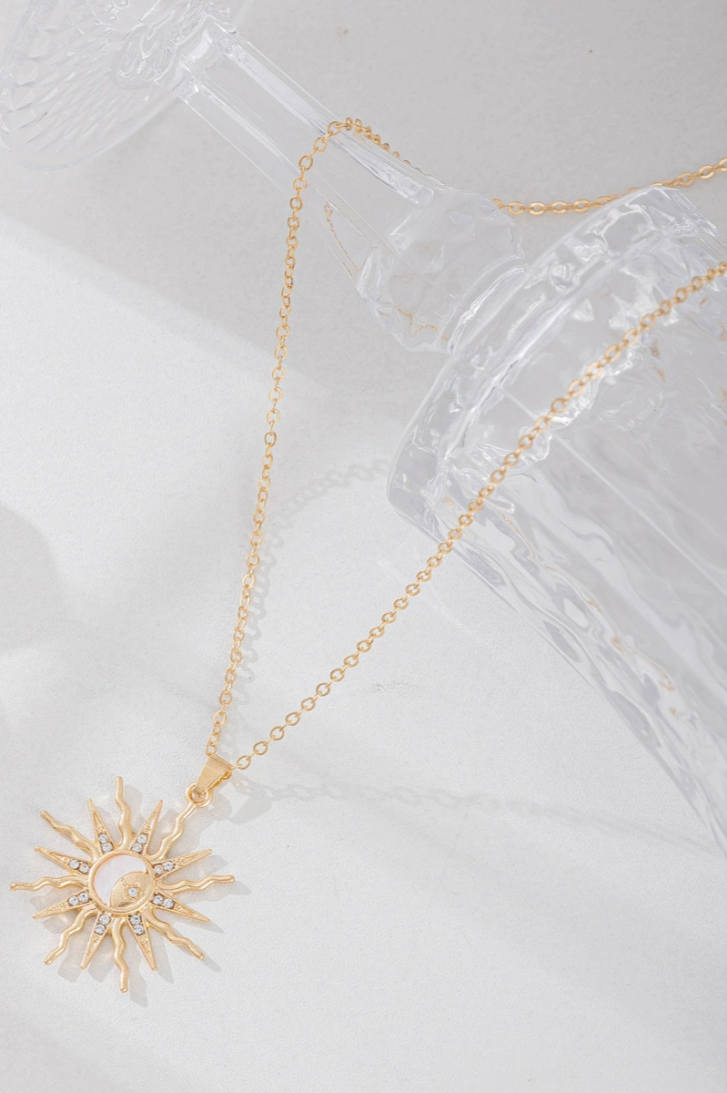 Sun Moon Pendant Necklace