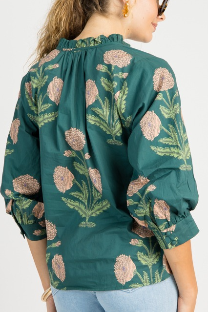 Block Print Button Top