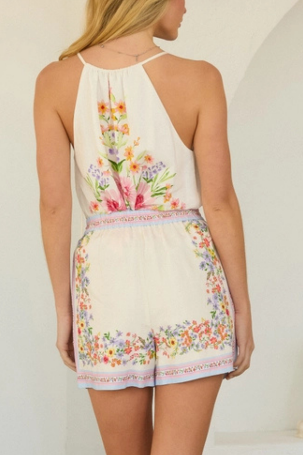 Floral Boarder Short Set