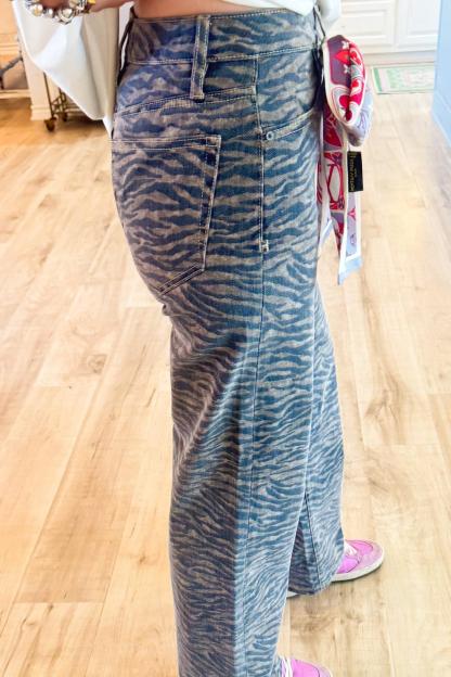 Tiger Print Jeans