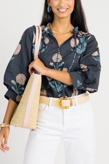 Block Print Button Top