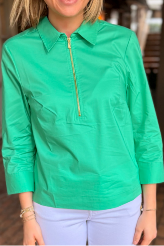 Stretch Three-Quarter Sleeve Blouse