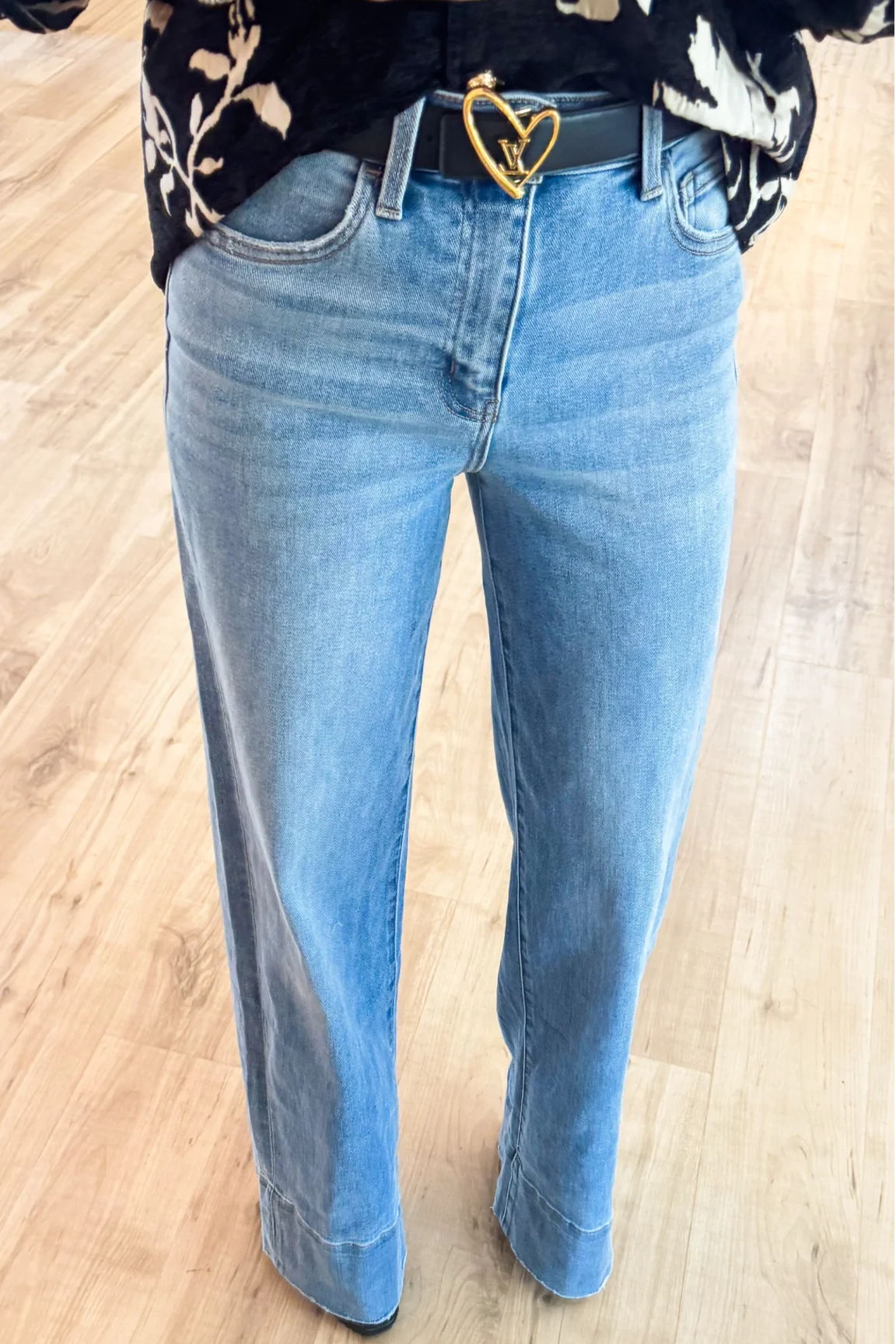 Light Denim High Rise Trouser Jeans